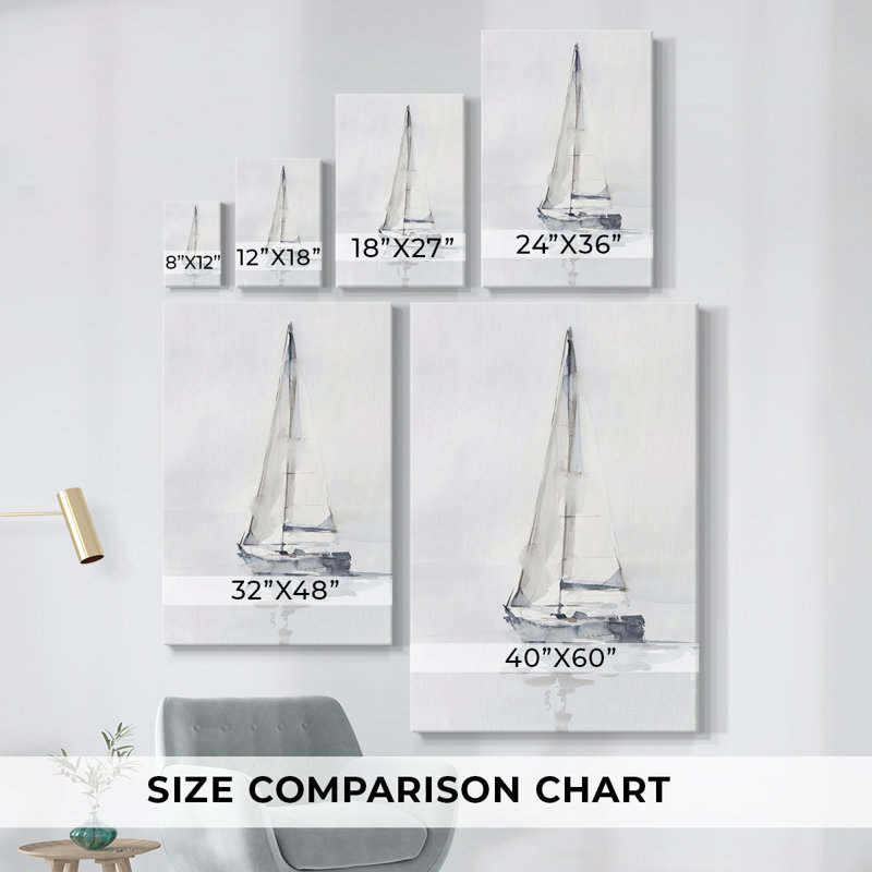 Misty Harbor I - Toile tendue avec châssis de qualité supérieure - Prêt à accrocher, H 27 po x l 36 po