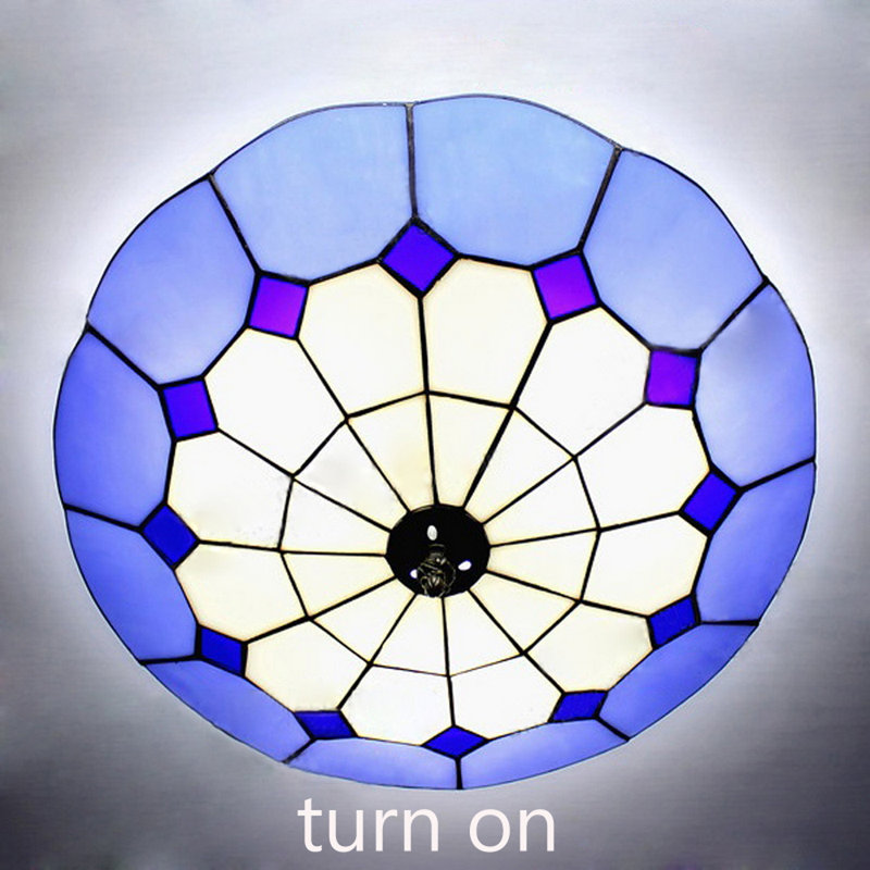 Bisou Glass and Tiffany Glass Flush Mount