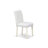 9 Piece Modern Dining Table Set Includes an Oval Wooden Table with Butterfly Leaf and 8 White Faux Leather Parson Dining Chairs, Linen White-424357978-493995991-424357973