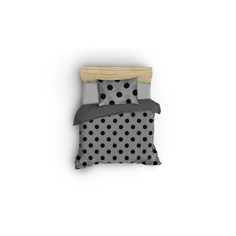 Ensemble de housse de couette Helge, Housse de couette 63 "x 87" + 1 taie d'oreiller st, gris