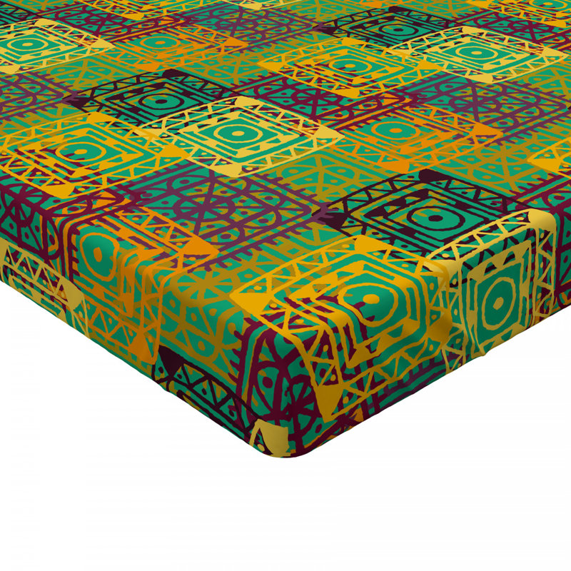 Microfiber Geometric Fitted Sheet, Full Fitted Sheet