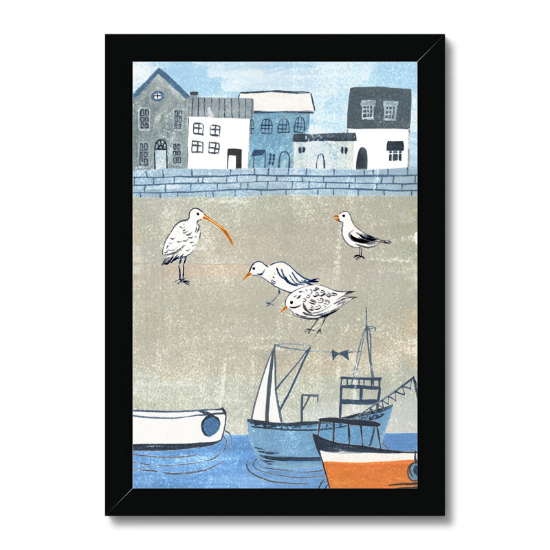 Sailors Rest II by Melissa Wang - Painting, 34cm H x 24cm W, Black Framed Paper Print