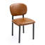 Ensemble de 2 chaises de salle à manger rembourrées en tissu avec pieds en fer Beren-349295654