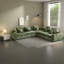 Canapé d'angle modulaire en boucle verte surdimensionnée, 124,3 pouces, en forme de L, pour la maison-136844089