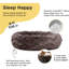 Lit pour chien et chat The Original Calming Donut en fourrure rose bonbon, très petit 18-312472572-312472575