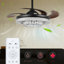 Ventilateur de plafond Bluetooth Higginson de 42 po avec lumières DEL à intensité variable et lecteur de musique