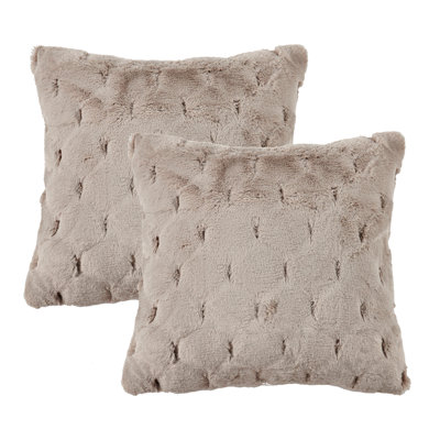 Jacquard Rabbit Faux Fur Pillow Cover