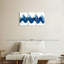 "Dynamic Abstract Wave", ensemble de 3 reproductions sur toile par Daniel P-93060728