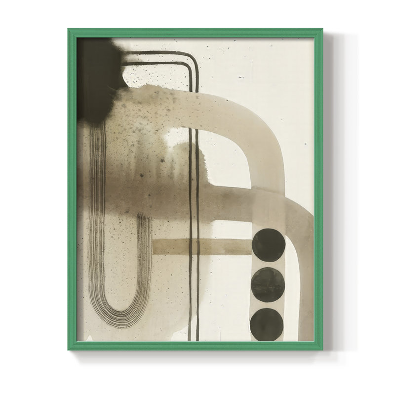 Muddy Mécanismes I, reproduction encadrée - bois massif, H 15 po x l 12 po, Vert