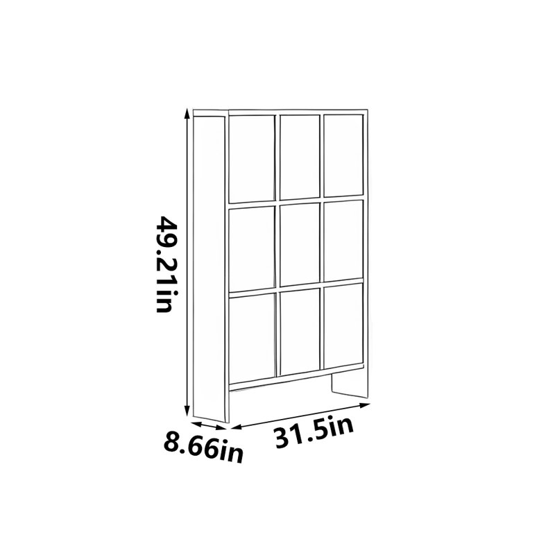 Armoire de rangement pour chaussures 12 paires Creasman, H 49,21 po x l 31,5 po x P 8,66 po