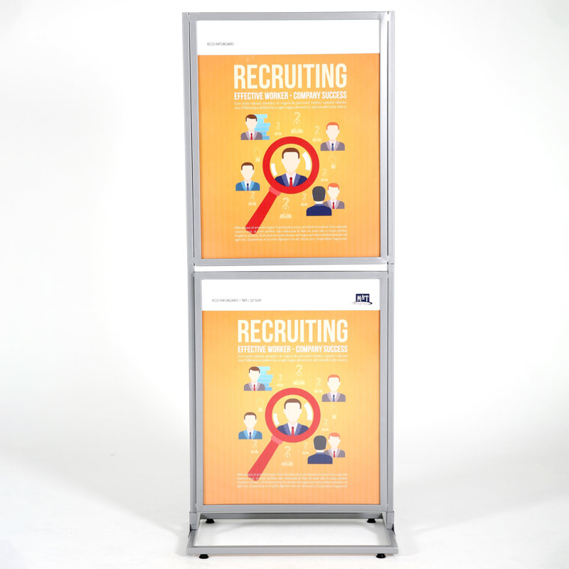 Metal Double Sided 2-Tier Poster Holder
