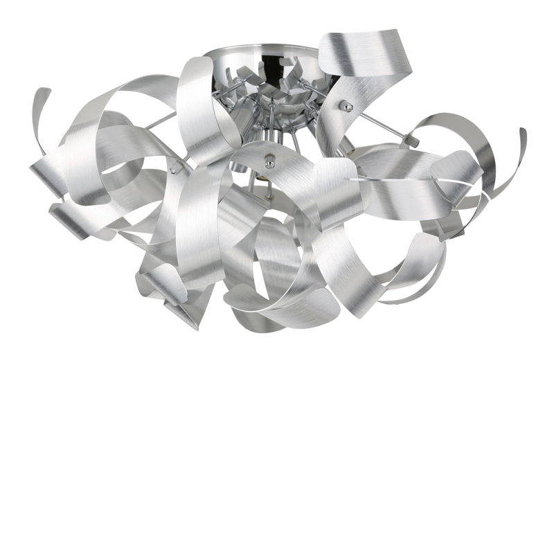 Mcelroy Flush Mount, 4, Brushed Aluminium