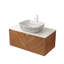 Meuble-lavabo 36 po, meuble de rangement flottant, portes doubles en sergé avec garniture en métal, vasque en céramique à motif marbré et plateau en pierre frittée Carrara-121865429-121865431
