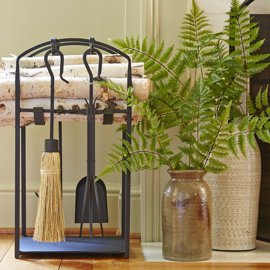 Antonucci 4 Piece Fireplace Tool Set Loon Peak®