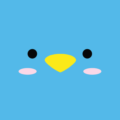 Blue Bird Face - Wrapped Canvas Print