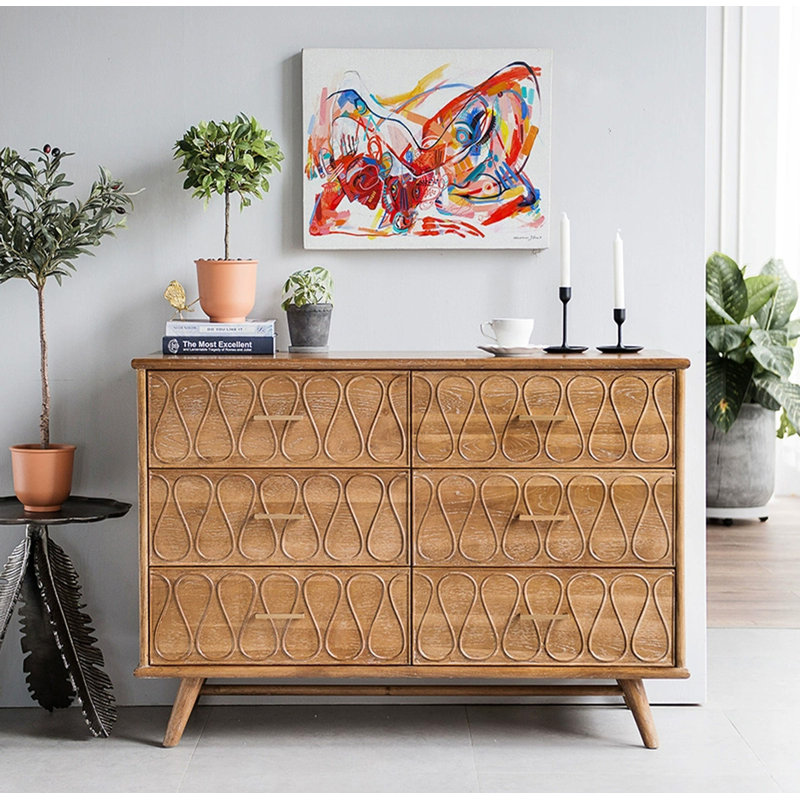 Commode d'appoint en chêne de style européen