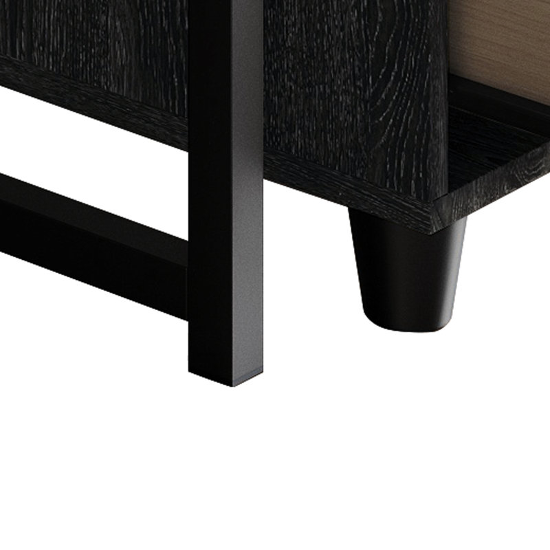 Bureau d'écriture avec armoire latérale Minimalist - gris foncé, Gris foncé