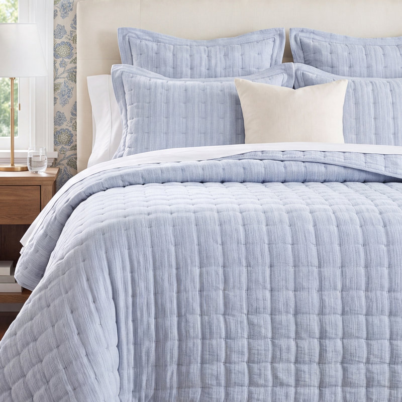 Natasha Fog Standard Cotton Modern & Contemporary Quilt, Queen Quilt