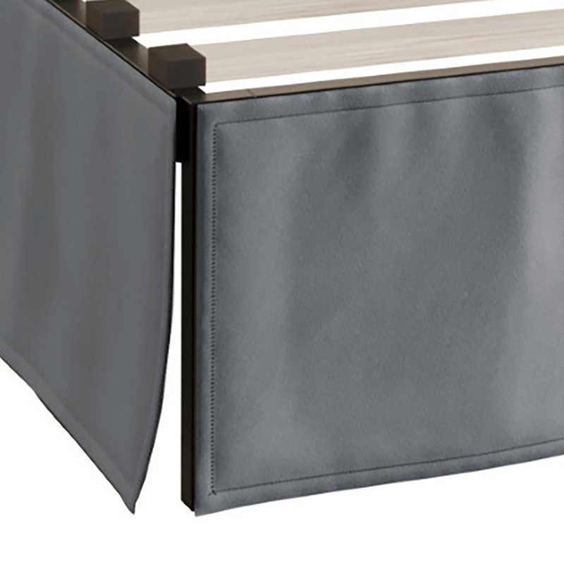 Dwayna Upholstered Panel Bed, Light Gray, Twin