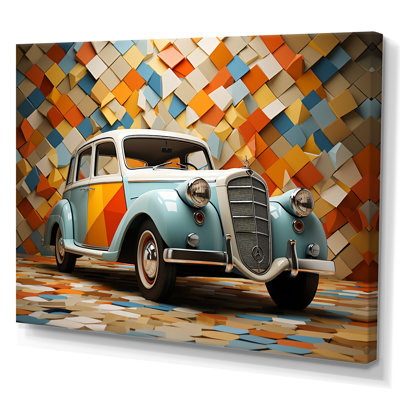 «Cubist 1950S Car Vintage Evolution I»