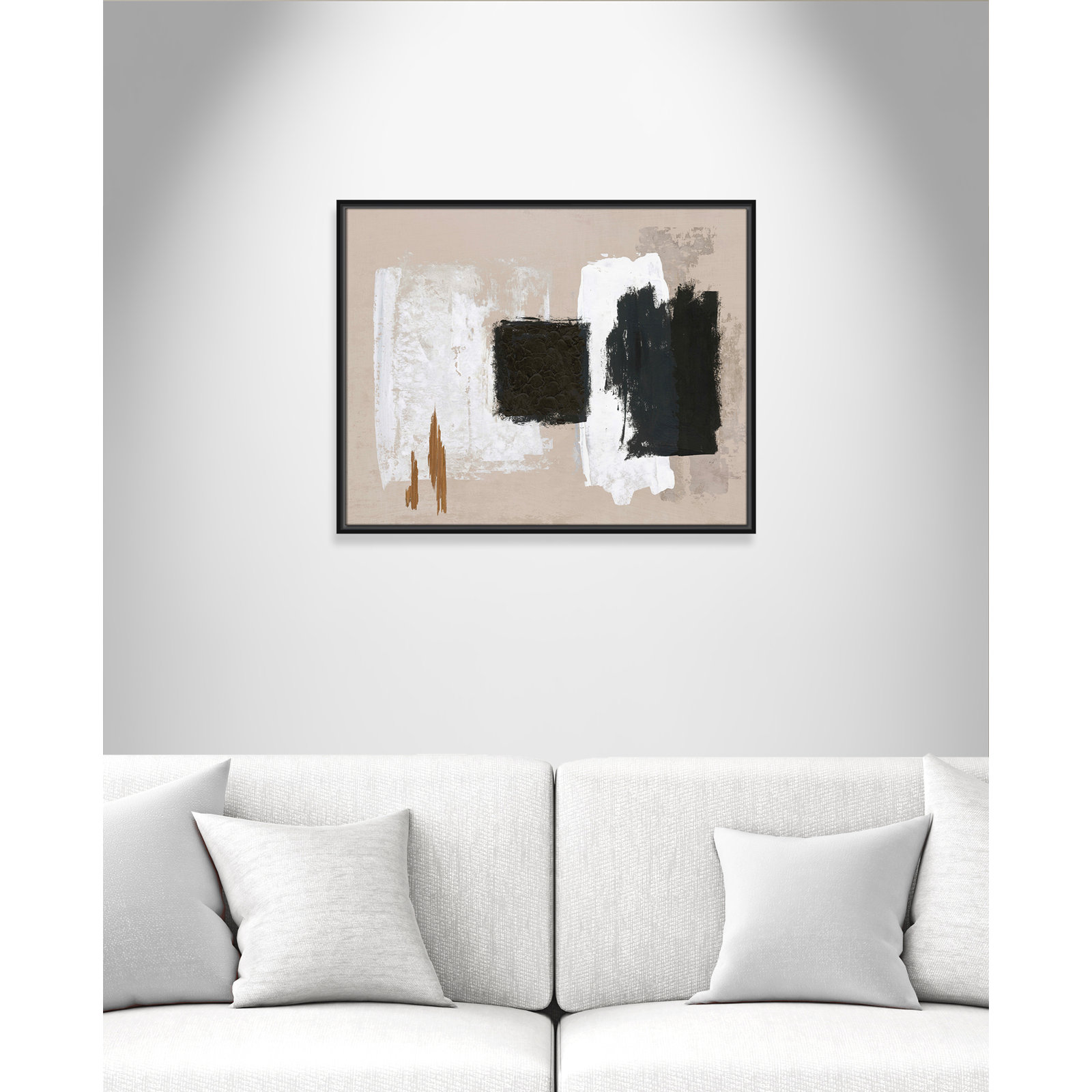 Imone "Golden Slate" Painting, Black, 23.5" H x 29.5" W