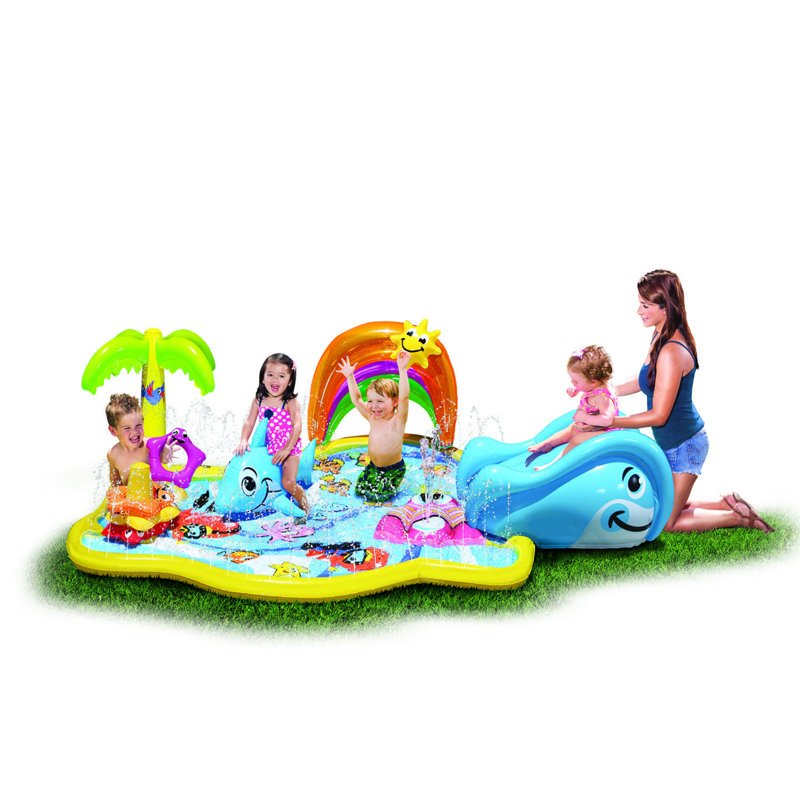 Jeu gonflable 68 'x '90 avec glissade d'eau