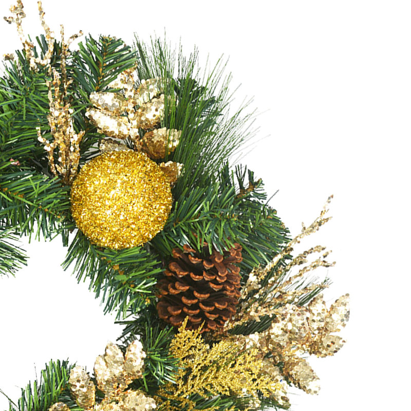 Couronne de plastique décorée 20 po