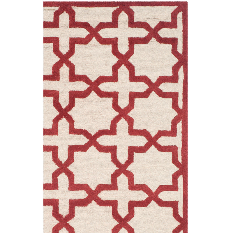 Cannen Hand Tufted Wool Geometric Rug, Rectangle 2'6" x 4'