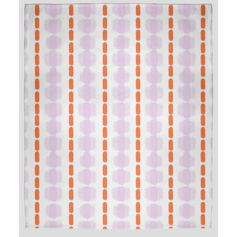 Jeté polaire Funky Junky, L 60 po x L 80 po, 1.95, Mauve / orange
