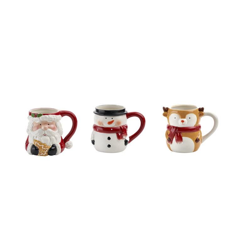 Better Homes And Gardens Stainless Steel Christmas Reindeer Cup Mug Set