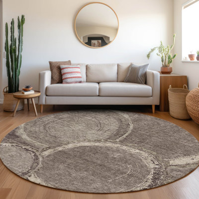 Premium Machine Washable Prisco Chocolate Rug