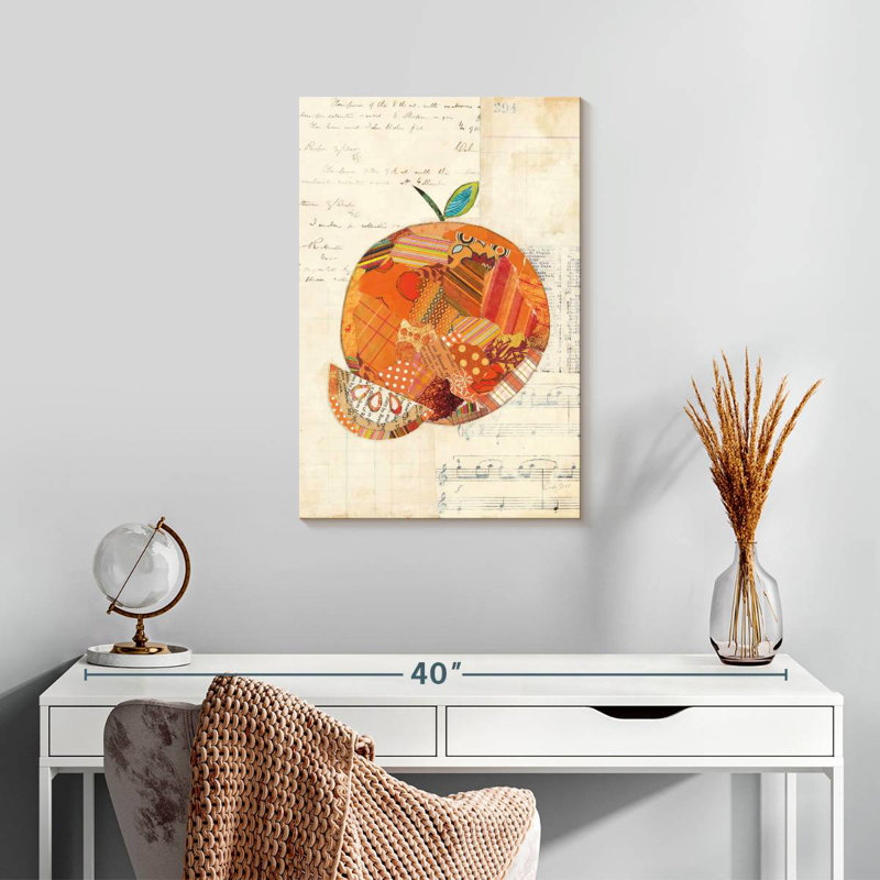 Yarlin Orange Patterns, 24" H x 16" W