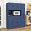 Armoire de rangement extra-profonde avec huche, tablettes latérales coulissantes et tablettes réglables-124075744