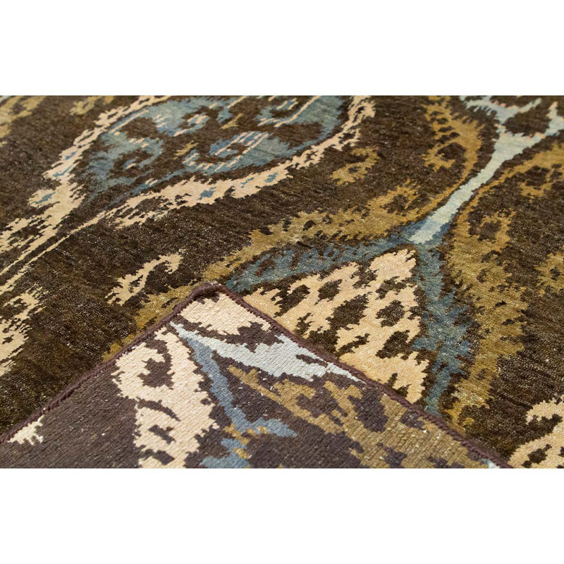 Tapis brun noué à la main Himalayan