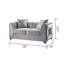 Causeuse de style moderne en argent-1410748754