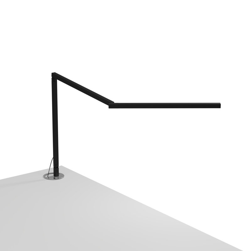 Lampe de bureau Z-Bar Gen 4 avec œillets, Noir mat, 3 500K, H 12,5 po x l 25,6 po x P 3 po