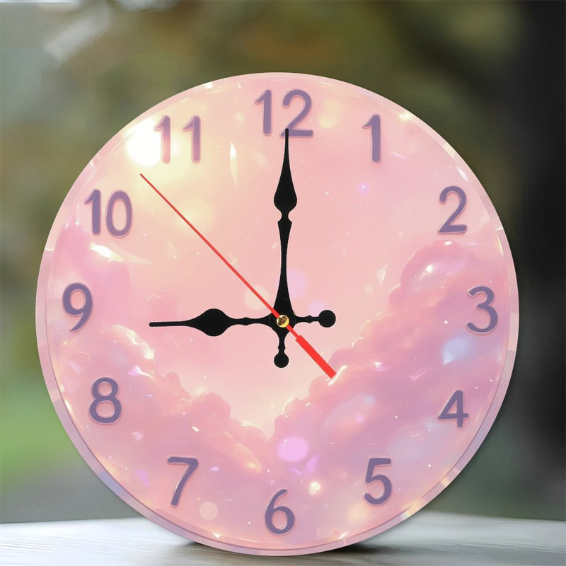 Horloge avec ciel pastel