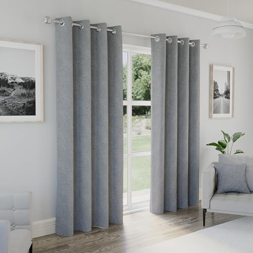 Rodenal Blackout Curtain Pair, 117cm W x 183cm L, Grey