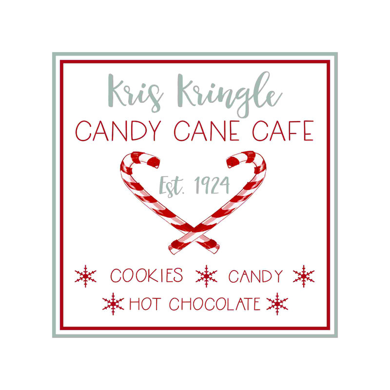 Kris Kringle Candy Cane Co, H 20 po x l 20 po x P 1,25 po