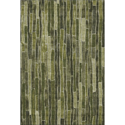 Premium Machine Washable Kumbhar AMF1301 Stripes Rug