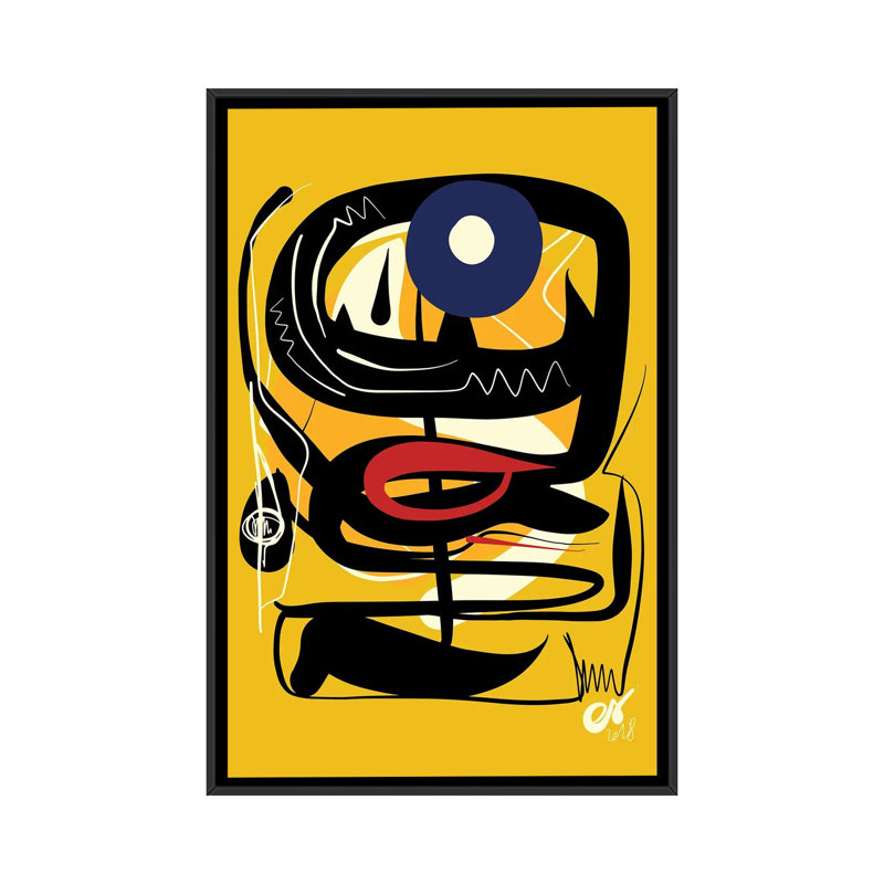 Reproduction d'art graphique sur toile, "Yellow Yellow Blue Eye" par Emmauel Signorino, H 48 po x l 32 po x P 1,5 po