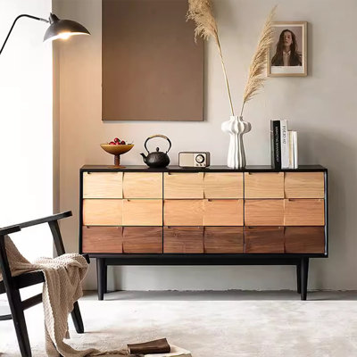Armoire d'appoint moderne en bois massif
