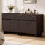 Meuble d'appoint Almaguer de 80 cm de large avec tiroir, 2 portes et tablette réglable (ensemble de 2), noyer brun-668687465-670870148