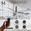 60" Irene 5-Blade Hugger Ceiling Fan with Wall Remote-1087667379-1087667387-1087667332