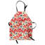 Bungalow rose tablier floral unisexe fleur printanière et feuille teinte adulte jaune pâle multicolore