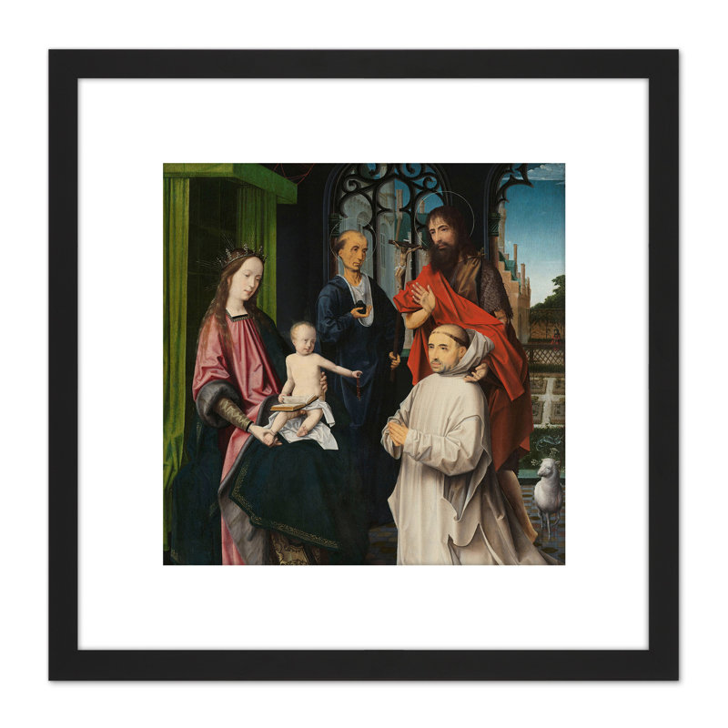 Provoost Virgin Child Enthroned Saints Jerome John - Single Picture Frame Painting