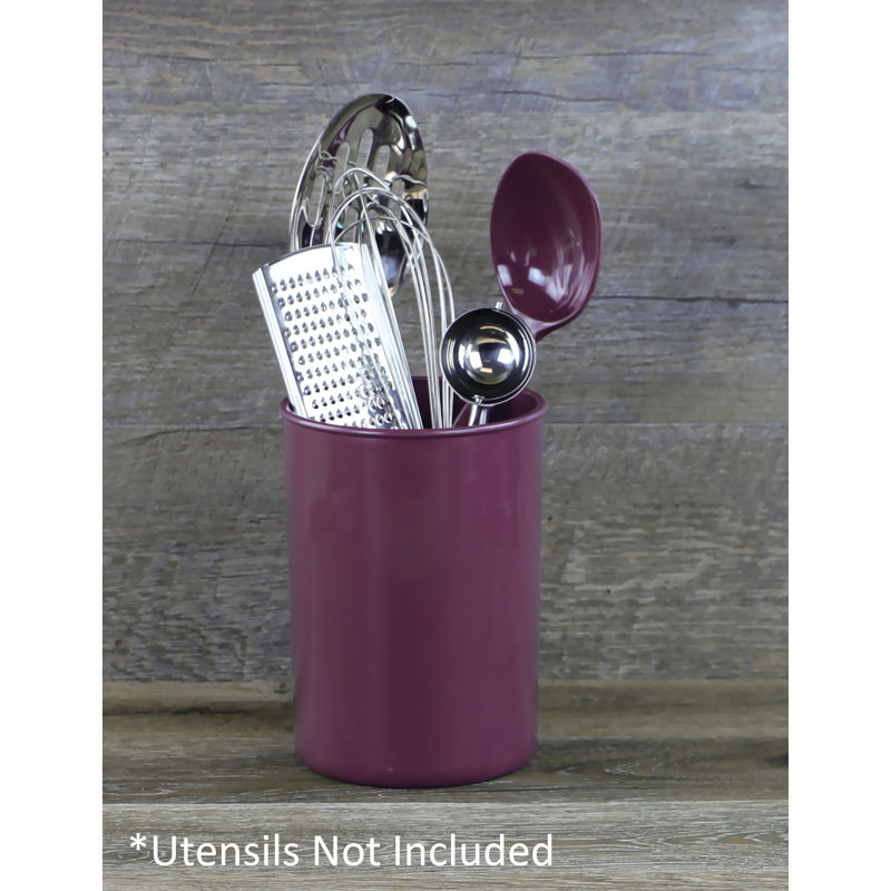 Pot à ustensiles en plastique Calypso Basics, Prune