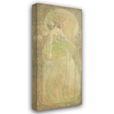 "The June Rose" by  Margaret Macdonald-Mackintosh - Gallery Wrap Canvas Wall Art