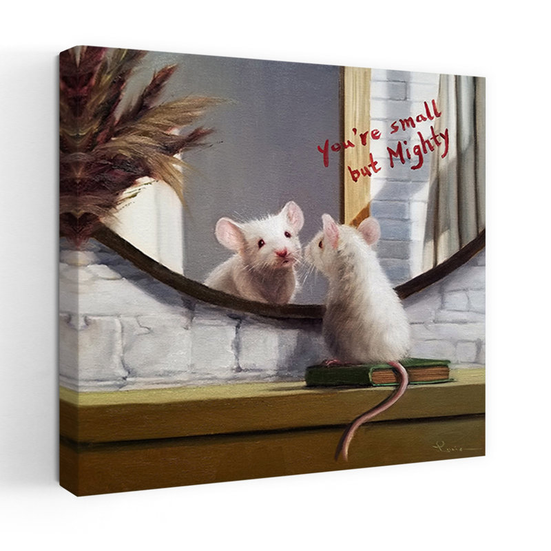 Art urbain contemporain Mighty Mouse, H 18 po x l 18 po