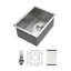 Évier de cuisine encastrable 14 po - évier de cuisine encastrable 14 po x 18 po x 9 po en acier inoxydable de calibre 16 profond 9 pouces